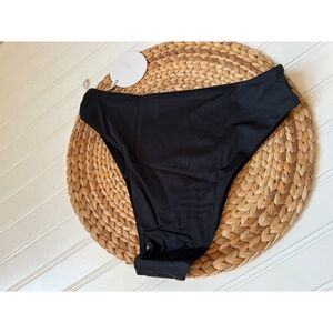 TORI PRAVER SAVANNAH High waist Black Bikini Bottoms S NWT